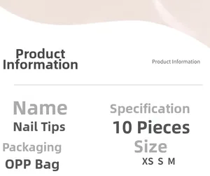 Detailed chart showing pink cat eye press on nails specifications and sizing in XS S M