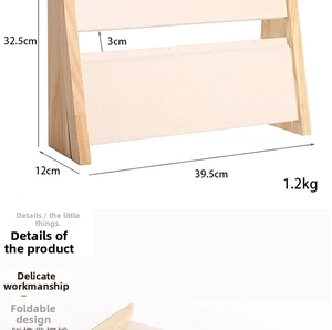 Detailed view of foldable velvet necklace stand dimensions 32.5x39.5x12cm for display