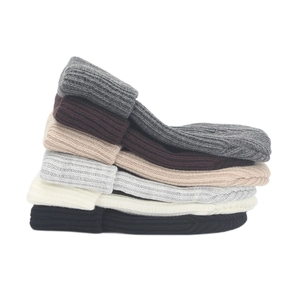 Ribbon knit beanies in six colors including grey, khaki, and black for autumn winter season