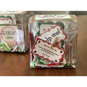Coffret cadeau de Noël 24 jours de magie des elfes dans une boîte PVC transparente