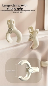 Detail van grote winddichte dekbedclips met een openingsmechanisme van 48 mm