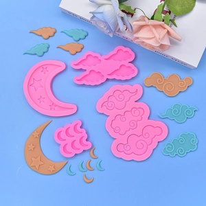 Silicone Moon And Cloud Molds For DIY Fondant Chocolate Cake Decorating Baking Crafting Tools