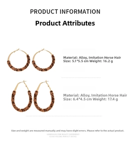 Size details for leopard print plush hoop earrings in round and teardrop geometric shapes