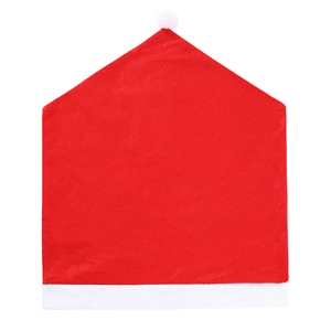 Red Christmas Santa hat chair covers for festive holiday dining room table decorations