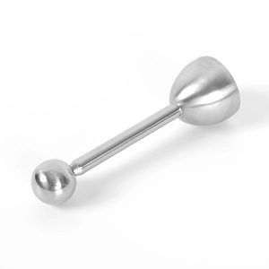 Creative 304 stainless steel egg topper shell remover with ball handle and cup design