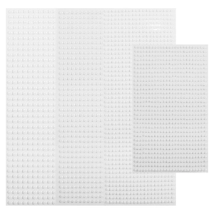 Three sheets of self-adhesive white pearl stickers for car interior and DIY crafts