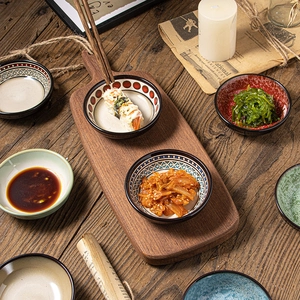 Piccolo Piatto Per Salsa In Ceramica Ciotola Per Immersione Smalto Al Forno Sottosmalto Stile Boho Vintage Piatto Antipasto Soia Aceto Cucina