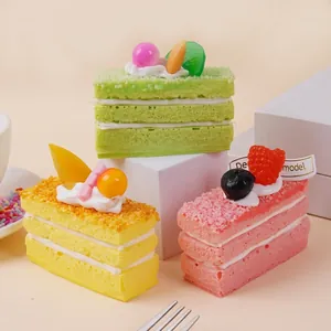 Simulation Gâteau Mousse Modèle PU Slow Rebound Squishy Jouet Fruit Coloré Décoration Bureau Accessoires Photographie Réaliste