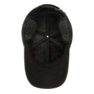 Men's winter baseball cap with thick fleece lining and warm ear protection flaps