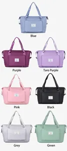 Detailed overview of all available color options for this foldable large travel bag