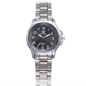 Ladies Quartz Wrist Watch Elegant Alloy Metal Link Strap Numeric Scale Business Casual Timepiece