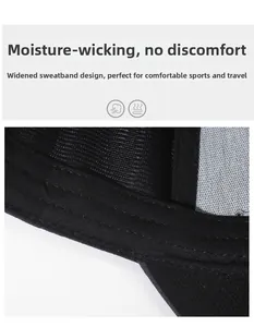 Macro detail of the wide sweatband design inside a black baseball cap for better comfort