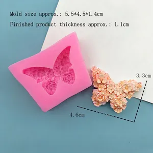 Butterfly Flower Textured Silicone Mold For Chocolate Fondant Cake Decorating Aromatherapy Plaster Candle DIY Baking