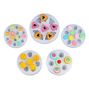 5-piece mini silicone molds set for DIY resin, clay, and chocolate crafts in fruit shapes