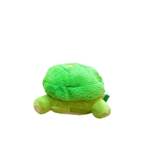 Cute green plush turtle crossbody bag with soft shell and embroidered details for kids