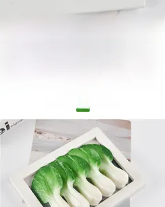 Detailed realistic PVC bok choy vegetable model showing natural leaf texture and colors