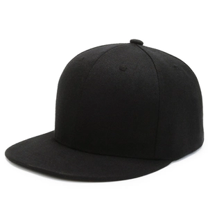 Gorra snapback clásica negra lisa con visera plana para hombre y mujer estilo casual