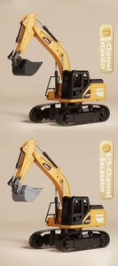 Comparison detail of 5-channel and 9-channel remote control excavators with alloy buckets