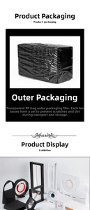 Detail of 10-piece sets PE film jewelry boxes packed in transparent PP bags