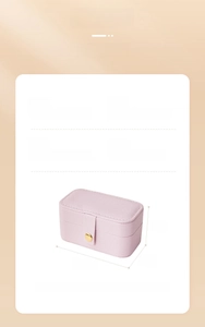 Detailed size chart for mini PU leather lipstick case with pearl finish and gold snap button