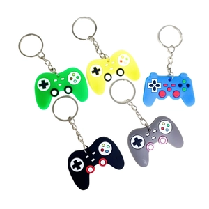 Creative Game Controller Handle PVC Keychain Gaming Console Shape Pendant Mini Joystick Key Ring Gift For Gamers Backpack Decor