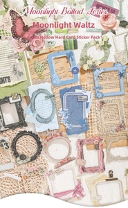 Dettaglio di adesivi vintage con cornice traforata e motivi di fiori e farfalle