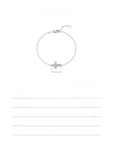 Detailed specifications of S925 sterling silver cross bracelet with stone weights and sizes