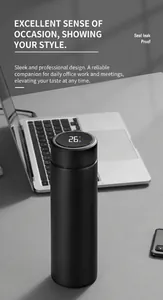 Detail of black matte smart bottle lid featuring LED digital temperature display sensor