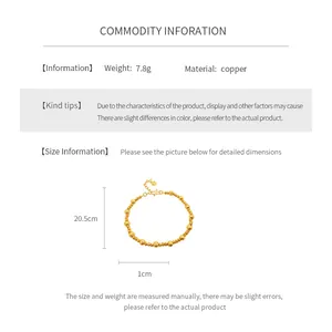 Detailed size chart showing copper bracelet weight of 7.8g and length of 20.5cm