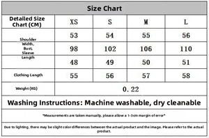 Tableau des tailles pour chemisier en satin avec ceinture indiquant mesures en CM