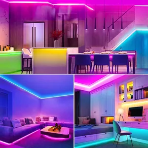 Smart RGB 5050 LED strip light with app control for kitchen, living room and bedroom decor