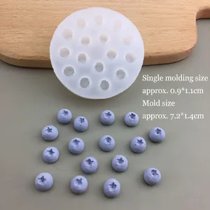 Silicone blueberry mold for chocolate and fondant with realistic resin berry results