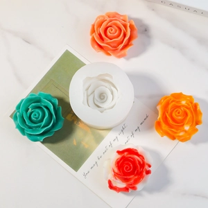Stampo in silicone a rosa 3D per sapone artigianale e candele profumate fai da te gesso