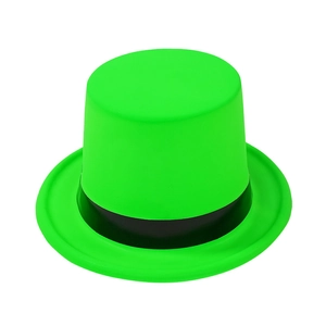 Klassieke groene hoge hoed met zwart lint voor St. Patrick's Day en themafeesten