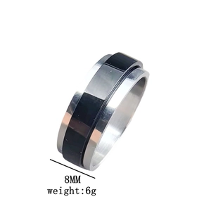 8mm Edelstahl Spinner Ring zur Angst- und Stressbewältigung, professionelles 6g Gewicht