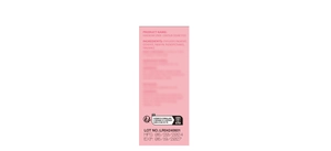 Nahaufnahme der Make-up-Stick-Verpackung mit Inhaltsstoffen und Produktionsdatum