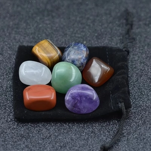 Natural Chakra Tumbled Stones Amethyst Aventurine Tiger Eye Polished Healing Crystals For Meditation Yoga Home Decor
