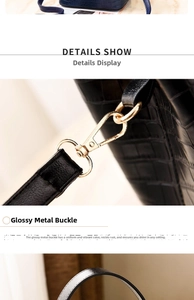 Macro detail of glossy crocodile embossed leather texture with gold-tone hardware clasp