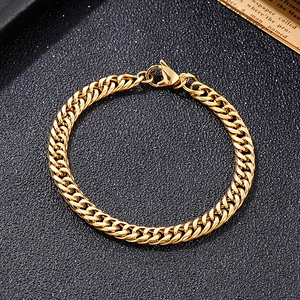 Cuban Link Chain Necklace Men Stainless Steel Hip Hop Rock Punk Style Solid Polished Curb Chain Jewelry
