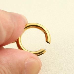 18k gold plated stainless steel spring ring clasp for jewelry making necklace components