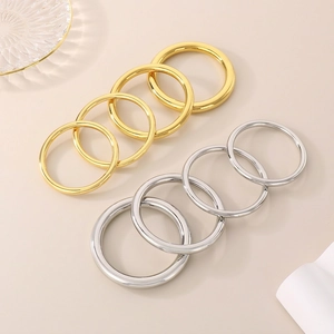 Minimalist Bangle Bracelet Stainless Steel Polished Hollow Tube Round Fashion Jewelry For Women