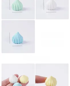 Miniature 2cm garlic-shaped macaron resin charms for DIY handmade crafts and decor