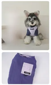 Detailed view of lavender purple pet vest featuring heart applique and premium knit texture
