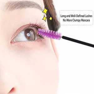 Einweg-Wimpernbürste in Violett zur professionellen Trennung der Wimpern und Brauen