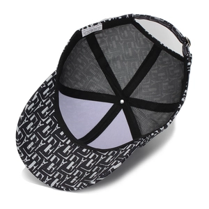 Casquette de baseball en mesh avec motif monogramme contrasté et doublure respirante
