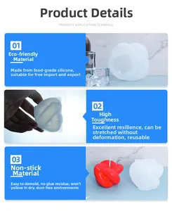 Détail du moule en silicone pour bougie nœud montrant la flexibilité et le démoulage