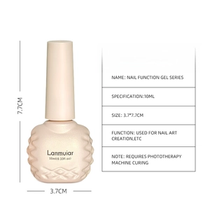 Detailed technical dimensions and specifications for 10ml professional nail function gel