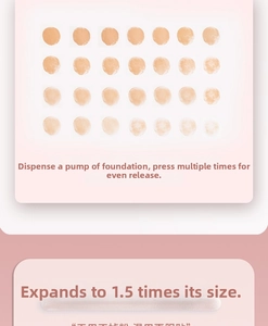 Mini finger cushion puff showing powder release test and 1.5x expansion after soaking