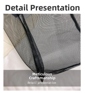 Dettaglio del materiale a rete ad alta densità e cuciture rinforzate della borsa a tracolla