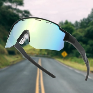 Unisex Outdoor Sports Cycling Sunglasses Lightweight PC TR90 Frame UV400 Protection Windproof Shield Wrap Around Mirror Lens